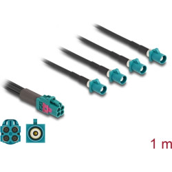Delock Cable Mini FAKRA Z jack quad to 4 x FAKRA Z plug A-Type
