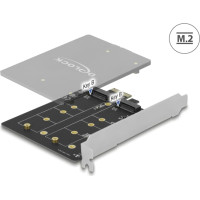 Delock PCI Express x1 Card to 2 x internal M.2 Key B