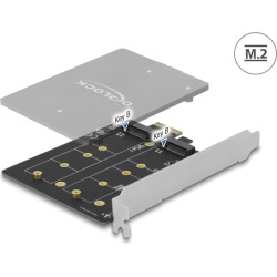 Delock PCI Express x1 Card to 2 x internal M.2 Key B