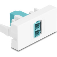 Delock Easy 45 Module LC Duplex female to LC Duplex female white / aqua