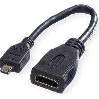 VALUE HDMI High Speed Cable + Ethernet, A - D, F/M, 0.15 m