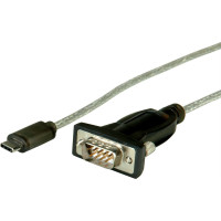 Adaptera kabelis USB Type C uz Serial, melns, 1.8 m, Roline