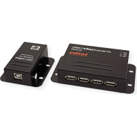 Roline USB 2.0 Extender over RJ-45, PoC, 4x USB, max. 50m