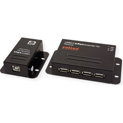 Roline USB 2.0 Extender over RJ-45, PoC, 4x USB, max. 50m