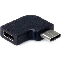 Adapteris USB3.2 Gen2, TypeC - C 90°, M / F, melns, Value