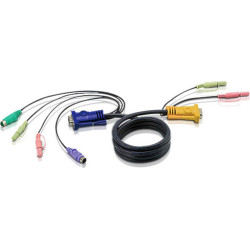 Aten 2L-5305P KVM Cable VGA, PS/2 and Audio, black, 5 m