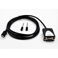 Exsys EX-2311-2F USB 2.0 C - Stecker zu 1 x Seriell RS-232 1.8 Meter Kabel mit 9 Pin Buchse LED Anzeige
