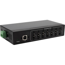Exsys EX-11217HMVS 7 Port USB 2.0 Metall HUB mit Netzteil 5V/2A Genesys Chipset