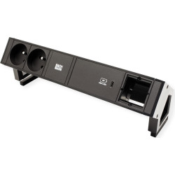 Bachmann DESK2 2xUTE 1xUSB C 60W 1xCM 0.2m GST18 RAL9005