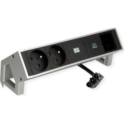 Bachmann DESK2 2xUTE 1xUSB C 30W 1xCM 0.2m GST18 INOX