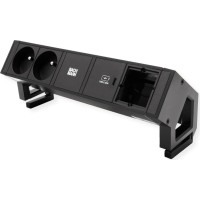 Bachmann DESK2 2xUTE 1xUSB C 30W 1xCM 0.2m GST18 RAL9005