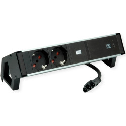 Bachmann DESK2 ALU BLACK 2xP40, 1xUSBC 60W 0,2m GST18 Italia