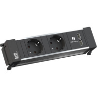 Bachmann POWER FRAME 2xCEE7/3 USB Chargr, Power 2.0m AEH