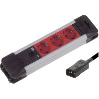 Bachmann multiple socket outlet 3x earthing contact supply plug C14, 2 m