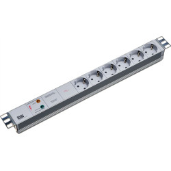 Bachmann 19" socket strip 6-way with GVS without switch