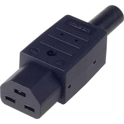 Bachmann IEC320 C21 16A/250VAC 155° appliance coupler, Screw connection, black