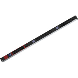 Bachmann BN0500 19" PDU 1U 18xC13 3xC19, power measurement, connection CEE 3x16A, red