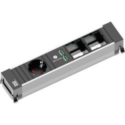 Bachmann POWER FRAME Medium 1x earthing contact 1x USB Charger 2x ABD