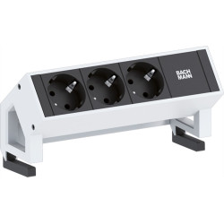 Bachmann DESK2 3x earthing contact GST18, white