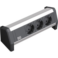 Bachmann Desk socket strip 3x earthing contact