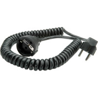 Bachmann earthing contact spiral extension 230V/16A, black, 4 m