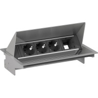 Bachmann CONEO SET 3x earthing contact 1x ABD, silver