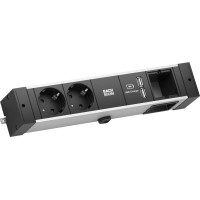 Bachmann DESK RAIL 2x earthing contact 1x USB Charger 1x ABD