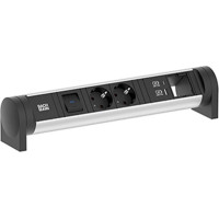 Bachmann CYCLE Desk 2xCEE7/3 1xswitch 1xCM 1xUSB A/C 22W 0.2m GST18