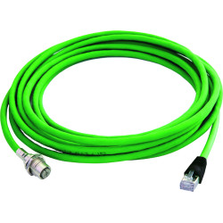 Telegärtner TELEGÄRTNER STX M12x1-RJ45 VL X-kod. Cat.6A, CS01CP05B-SFTP2607C7-1PUR-A0200, 2 m