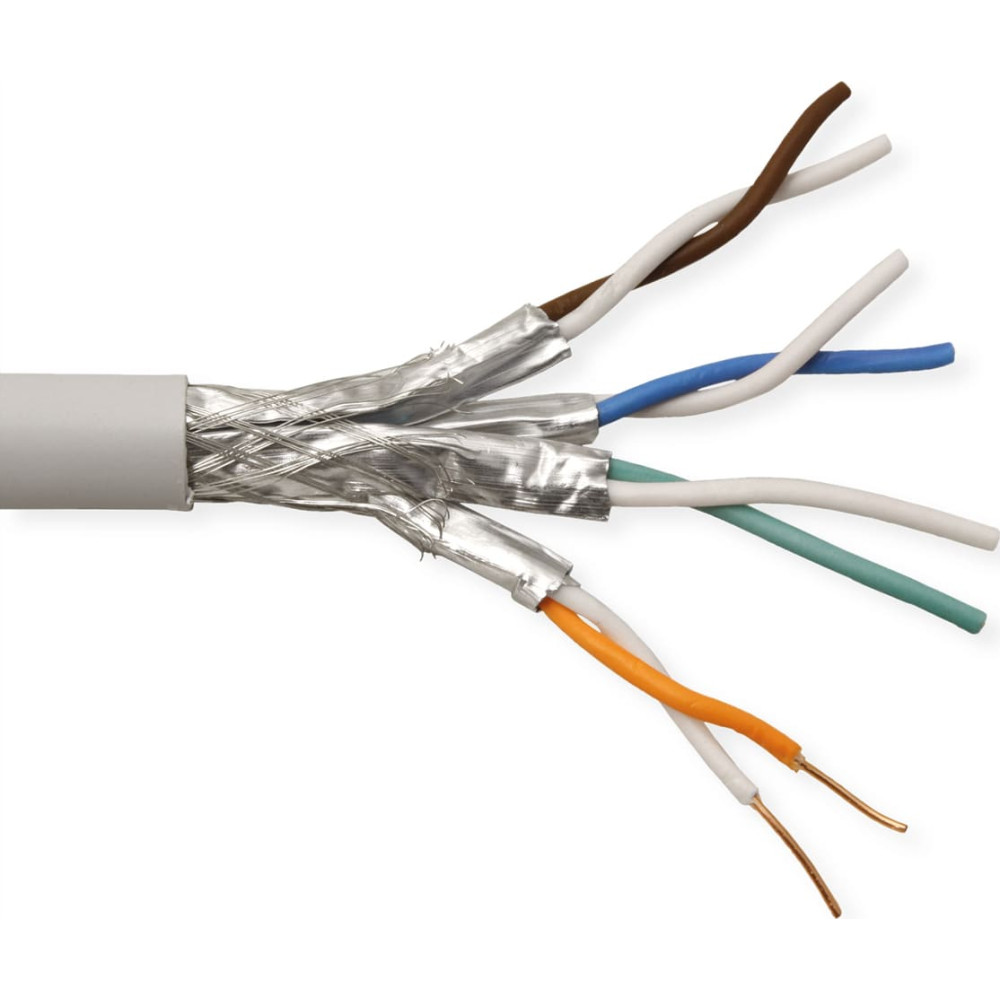 Roline Cat.6 S/FTP (PiMF) Cable, Solid Wire, AWG23, LSOH, 300 m