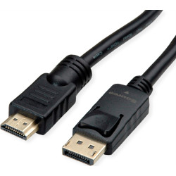 Roline DisplayPort Cable, DP - UHDTV, M/M, black, 7.5 m