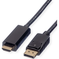 Roline DisplayPort Cable, DP - UHDTV, M/M, black, 5.0 m