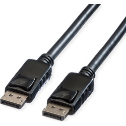 ROLINE DisplayPort v1.2 Cable, TPE, DP-DP, M/M, black, 5 m