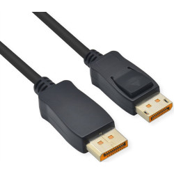 Roline DisplayPort Cable, v2.1, 16K@60Hz, DP-DP, M/M, 80Gbit/s, UHBR20, DP-DP, M/M, black, 2 m