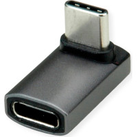 Roline Adapter, USB4 Gen 3x2, Aluminum, 90° wide, Type C, M/F, silver