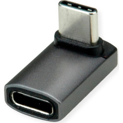 Roline Adapter, USB4 Gen 3x2, Aluminum, 90° wide, Type C, M/F, silver