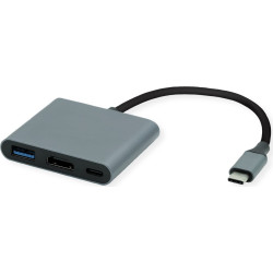 Roline Type C - HDMI Adapter, M/F, 1x USB 3.2 Gen 1 A, 1x Type C (Power Delivery)