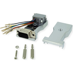 Roline DB9 plug - RJ-45 socket 8P / 8C 8-Wire, silver