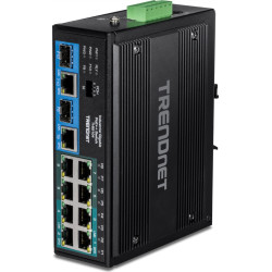 Trendnet Switch 10-port Industrial Gbit PoE++ Din-Rail