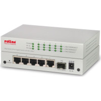 Roline Gigabit Ethernet Switch, 6x (5xGbE + 1x Gbic(SFP)), managed