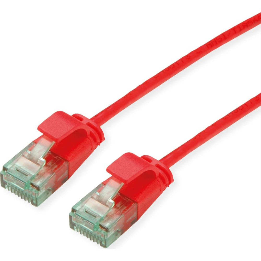 Roline Recycled Material ROLINE RM UTP Data Center Patch Cord Cat.6A (Class EA), Slim, red, 1.5 m