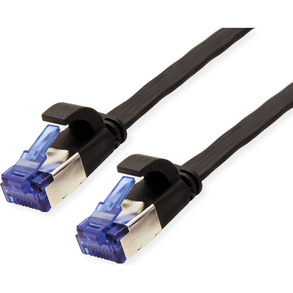 Value FTP Patch Cord, Cat.6A (Class EA), extra-flat, black, 1.5 m