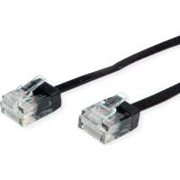 Roline Traveller UTP Patch Cord, Cat.6A (Class EA), extra-flat, black, 2 m