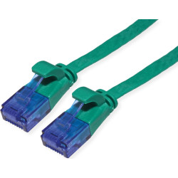 Value UTP Patch Cord, Cat.6A (Class EA), extra-flat, green, 5 m