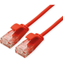 Roline UTP Data Center Patch Cord Cat.6A (Class EA), LSOH, Slim, red, 1 m