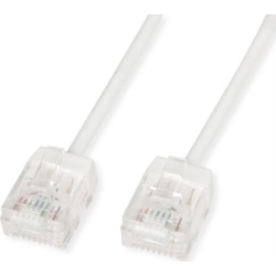 Roline UTP Data Center Patch Cord Cat.6A (Class EA), LSOH, Slim, Ultra Short Connector, white, 1 m