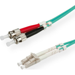 Roline Fibre Optic Jumper Cable, 50/125µm, LC/ST, OM3, turquoise, 5 m