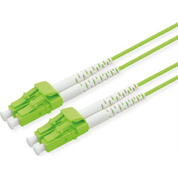 Roline Fibre Optic Jumper Cable, 50/125 µm, LC/LC, OM5, Low-Loss Connector, green, 20 m