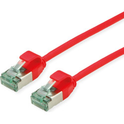 Roline Recycled Material ROLINE RM U/FTP DataCenter Patch Cord Cat.6A (Class EA), slim, red, 0.15 m