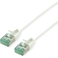 Roline Recycled Material ROLINE RM U/FTP DataCenter Patch Cord Cat.6A (Class EA), slim, white, 0.15 m